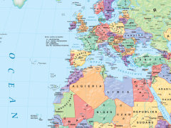 Ścienna mapa polityczna świata