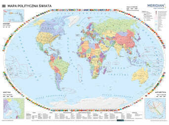Mapa polityczna świata  - mapa ścienna