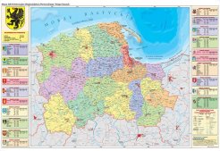 Województwo pomorskie - ścienna mapa administracyjna i mapa Kaszub