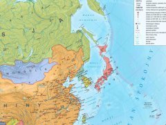 Mapa polityczna Azji - Daleki Wschód