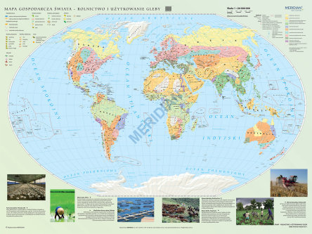 Mapa gospodarcza świata - rolnictwo i użytkowanie gleby
