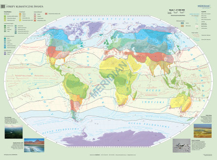 Strefy Klimatyczne świata - Mapa ścienna