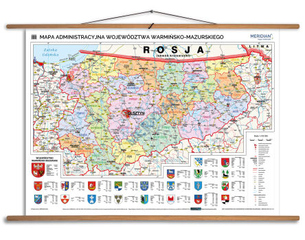 Mapa administracyjna województwa warmińsko-mazurskiego