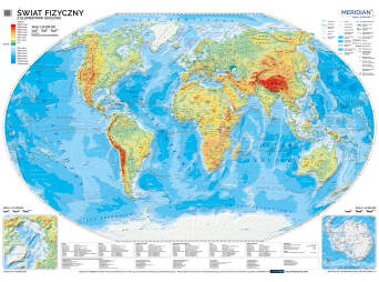 Świat fizyczny z elementami ekologii - mapa ścienna
