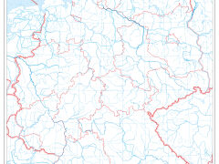 DUO Deutschland politisch / stumm - dwustronna mapa ścienna w języku niemieckim - 3