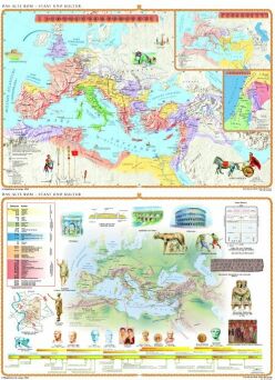 DUO Das alte Rom - dwustronna mapa ścienna w języku niemieckim
