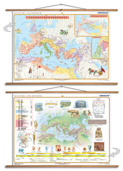 DUO Das alte Rom - dwustronna mapa ścienna w języku niemieckim