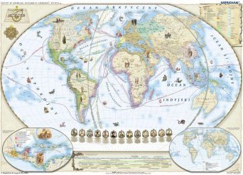 Świat w okresie wielkich odkryć XV-XVI wiek - mapa ścienna 