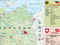 Deutschsprachige Länder politisch 70x100 cm - 2