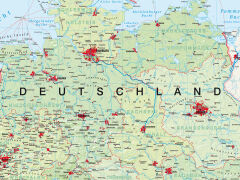 Deutschsprachige Länder politisch 70x100 cm - 3