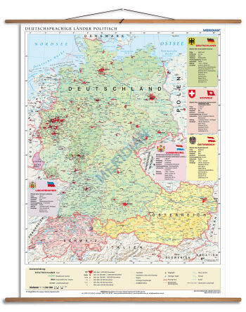 Deutschsprachige Länder politisch 70x100 cm