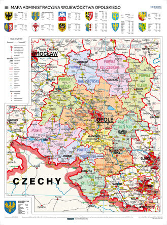 Mapa administracyjna województwa opolskiego