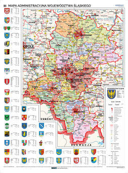 Mapa administracyjna województwa śląskiego