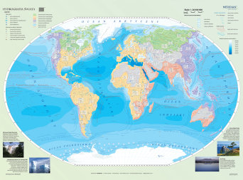 Hydrografia świata - mapa ścienna