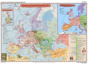Europa wczesnośredniowieczna - mapa ścienna
