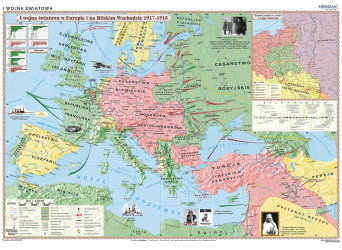 I Wojna Światowa 1917-18 - mapa ścienna