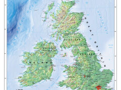 DUO The tenses active voice / The British Isles Physical - mapa ścienna i plansza gramatyczna - 2