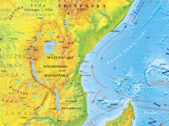 Mapa fizyczna Afryki - Wielkie Rowy Afrykańskie