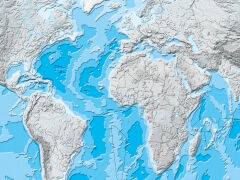 Mapa hipsometryczna świata - ćwiczeniowa - 3