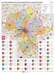 Mapa administracyjna województwa mazowieckiego