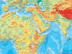 mapa fizyczna świata po angielsku - the world physical - mapa ścienna