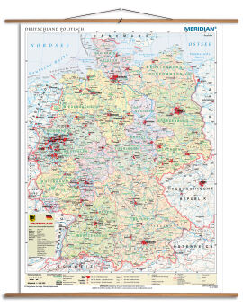 Deutschland politisch - mapa ścienna w języku niemieckim