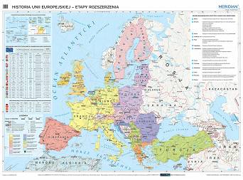 Unia Europejska  - etapy rozszerzania - mapa ścienna