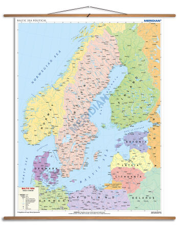 Baltic Sea political - mapa ścienna w języku angielskim
