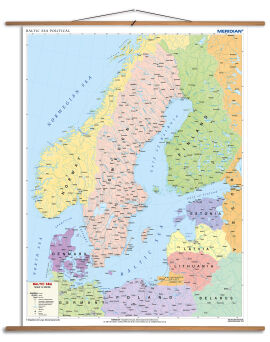 Baltic Sea political - mapa ścienna w języku angielskim