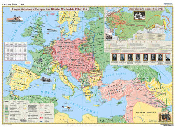 I Wojna Światowa 1914-16 - mapa ścienna