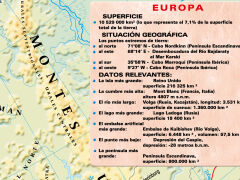 Europa física - mapa ścienna w języku hiszpańskim - 3