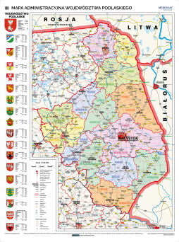 Mapa administracyjna województwa podlaskiego
