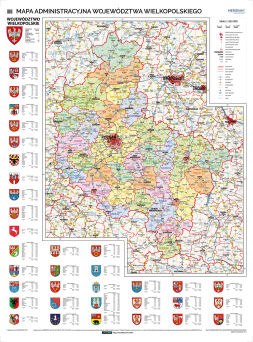 Mapa administracyjna województwa wielkopolskiego