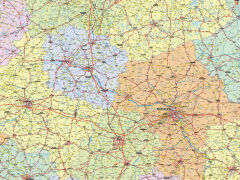 Mapa administracyjno-drogowa Polski - 3