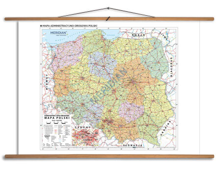 Mapa administracyjno-drogowa Polski