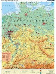 Deutschland physisch - mapa ścienna w języku niemieckim