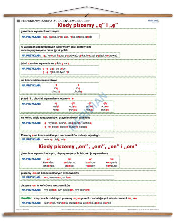 Pisownia wyrazów z „ą”, „ę”, „en”, „em”, „on”, „om”