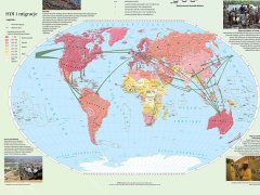 Ścienna mapa przedstawiająca zróżnicowanie gospodarcze i społeczne świata