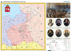 Powstanie listopadowe 1830-1831 - mapa ścienna