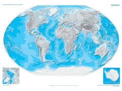 Ścienna mapa hipsometryczna Świata