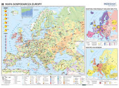 Mapa gospodarcza Europy - mapa ścienna