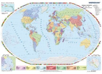Welt politisch - ścienna mapa polityczna świata w języku niemieckim