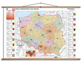 Mapa administracyjna Polski 100x70 cm