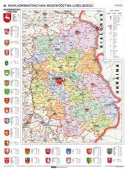 Mapa administracyjna województwa lubelskiego