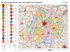 Mapa administracyjna województwa łódzkiego