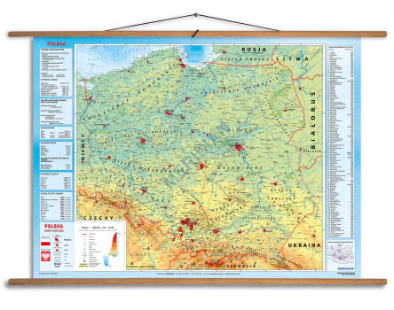 Polska fizyczna z elementami ekologii 100x70 cm