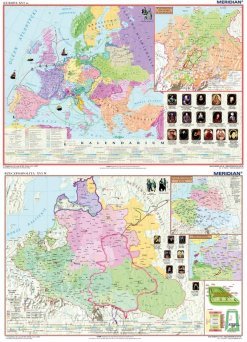 DUO Rzeczpospolita po Unii Lubelskiej (XVI wiek)/ Europa XVI wiek - dwustronna mapa ścienna