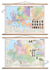 DUO Rzeczpospolita po Unii Lubelskiej (XVI wiek)/ Europa XVI wiek - dwustronna mapa ścienna