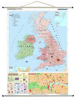 The British Isles political 70x100 cm - mapa ścienna 